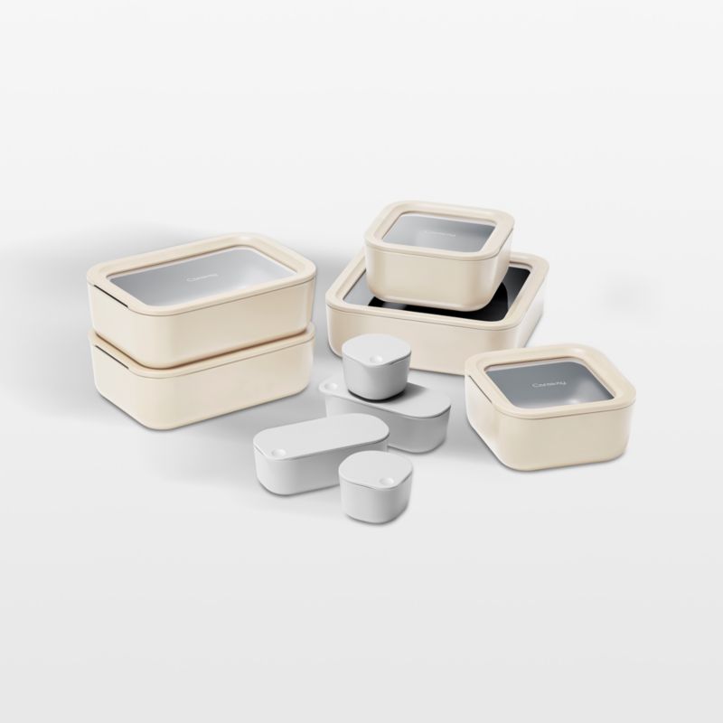 Caraway ® Cream 17-Piece Glass Food Storage Set