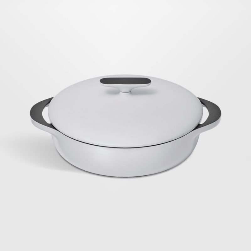 Caraway ® Grey 3.5-Qt. Enameled Cast Iron Braiser with Domed Lid