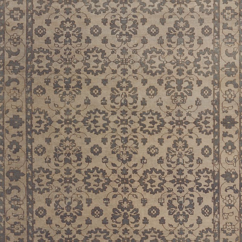 Cassis Wool Blue Handknotted Area Rug 6'x9'