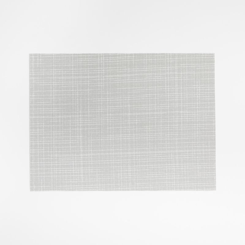 Chilewich Rectangular Crepe Silver Easy-Clean Vinyl Placemat +