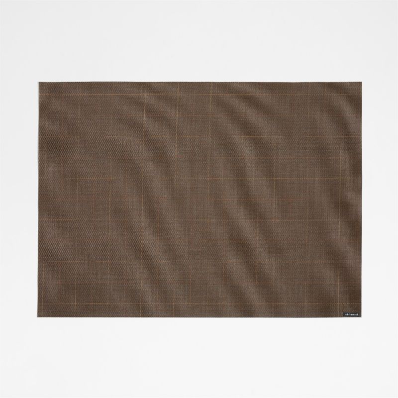 Rizzo Textured Easy Care Faux Leather Deep Brown Rectangular Placemat