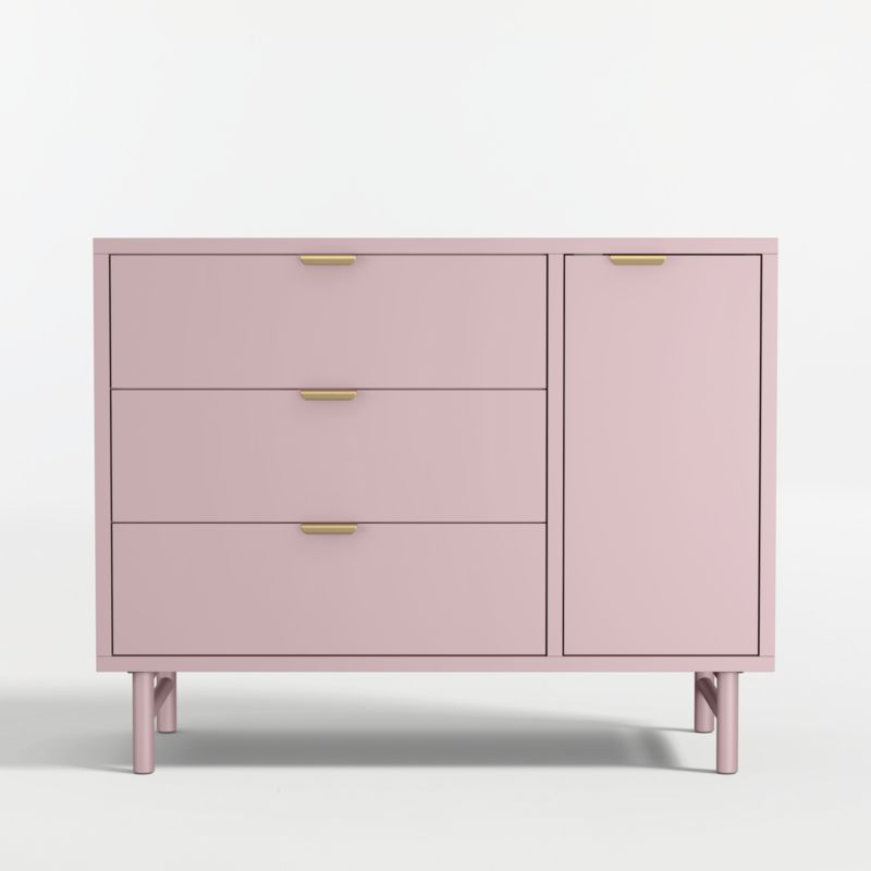 Classic 44" Laurel Green Wood 3-Drawer Kids Dresser with Door + Reviews |  Crate & Kids
