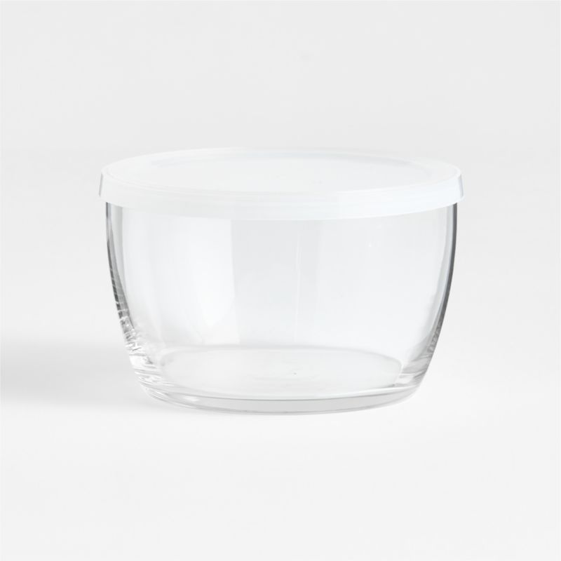 Clear Glass Bowl with Lid