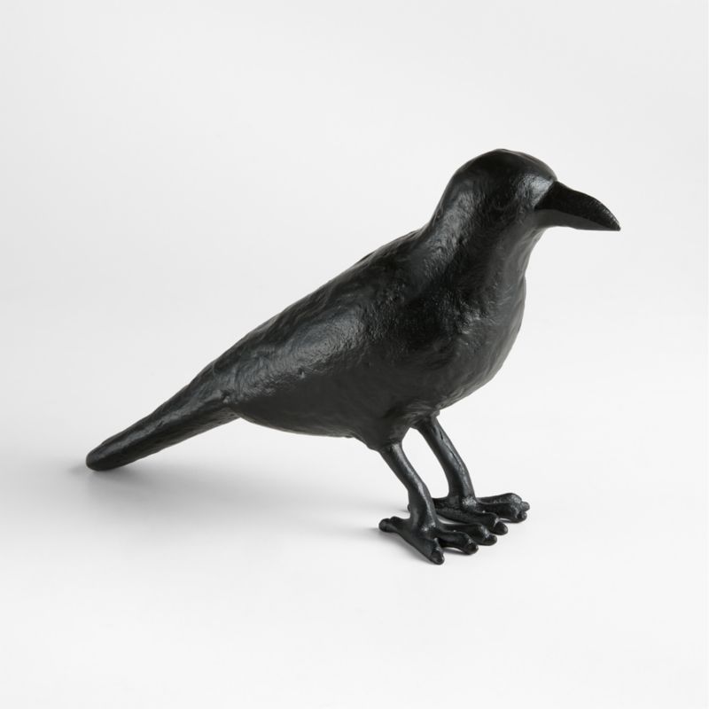 Corvus Black Aluminum Crow Sculpture