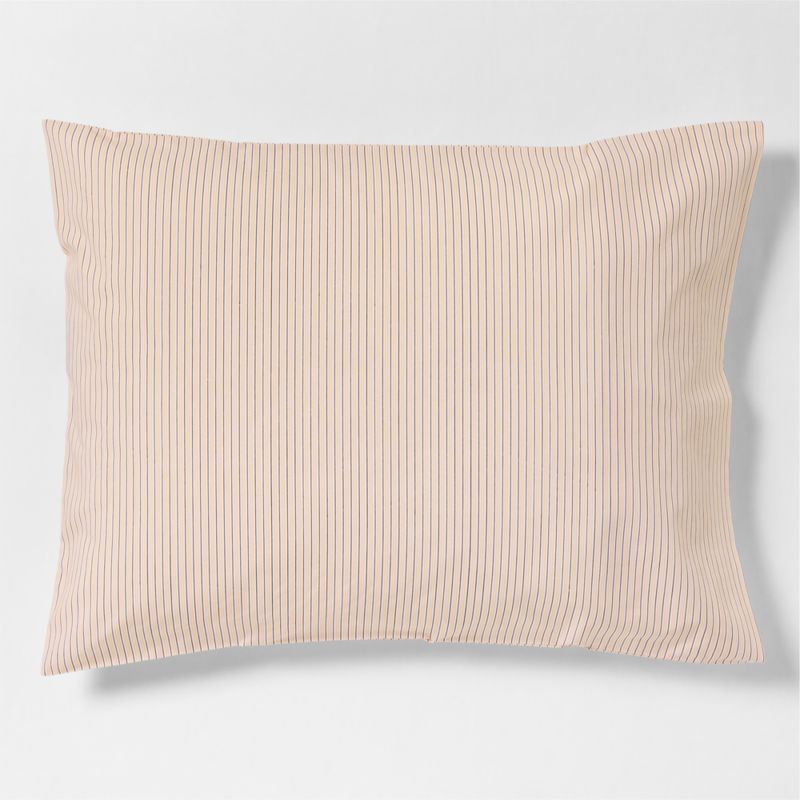 Cozy Cloud Organic Cotton Mini Stripe Reversible Elegant Pink Twin XL Standard Sham