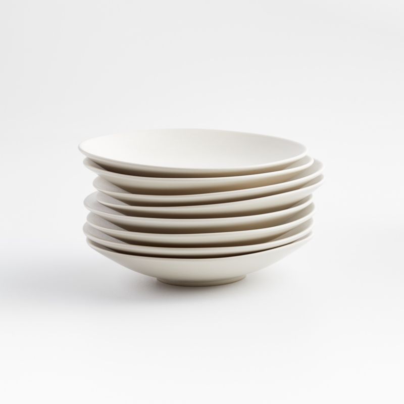 Craft Linen Cream Stoneware Appetizer Plate, Set of 8