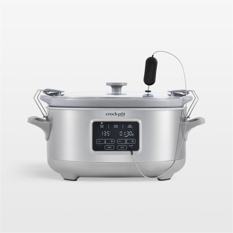 Crock-Pot Programmable 7-Qt. Cook & Carry Slow Cooker with Sous Vide in Stainless Steel