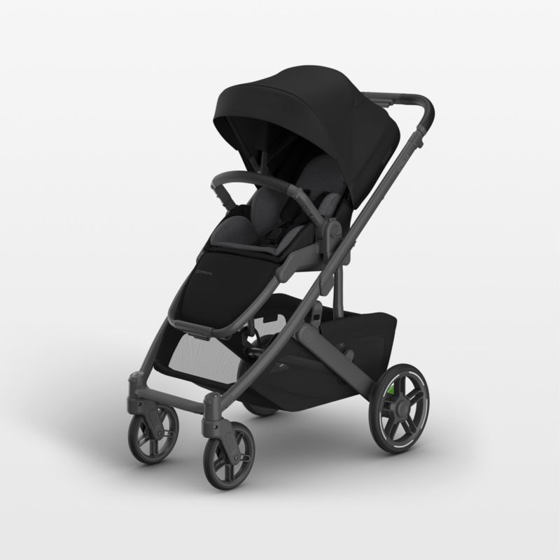 UPPAbaby Cruz V2 Black Reclining Baby Stroller with Toddler Seat