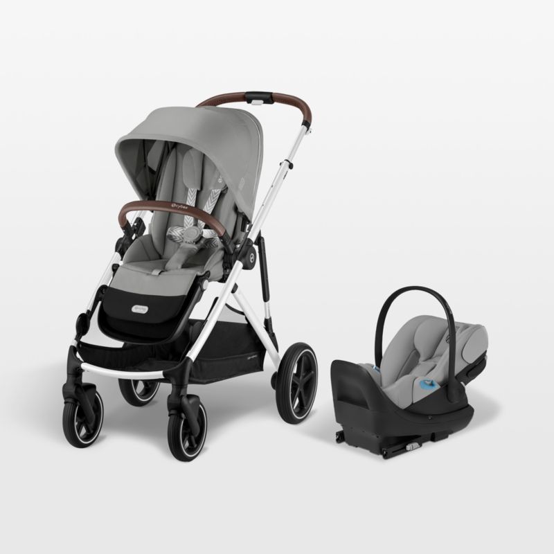 CYBEX Fog Grey Libelle 2 Compact Baby Stroller with Silver Frame +