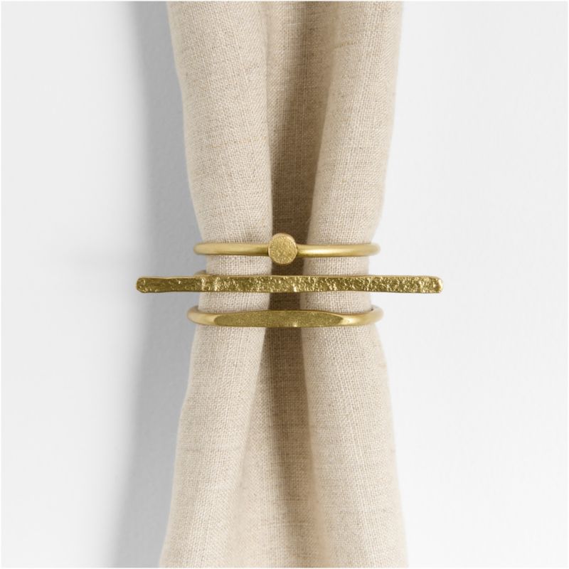 Dainty Gold Napkin Rings, Set of 3