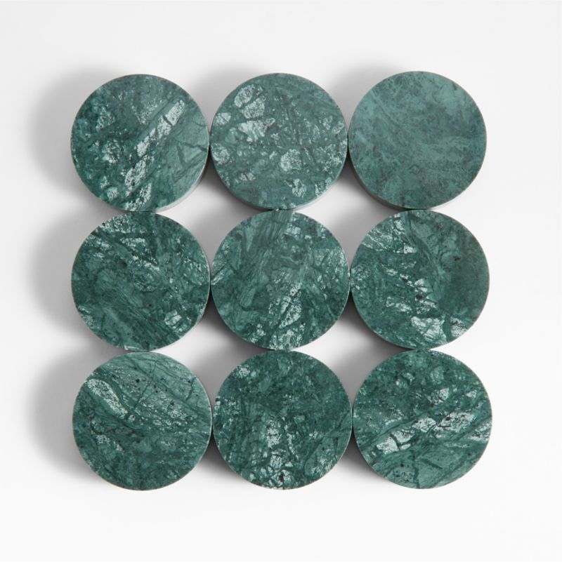 Dottie Marble Green Trivet