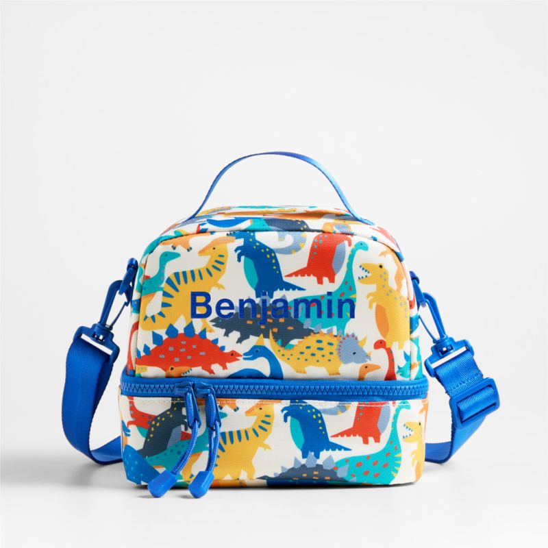 Dreamer Dino Party Dual Compartment Soft Insulated Kids Lunch Box