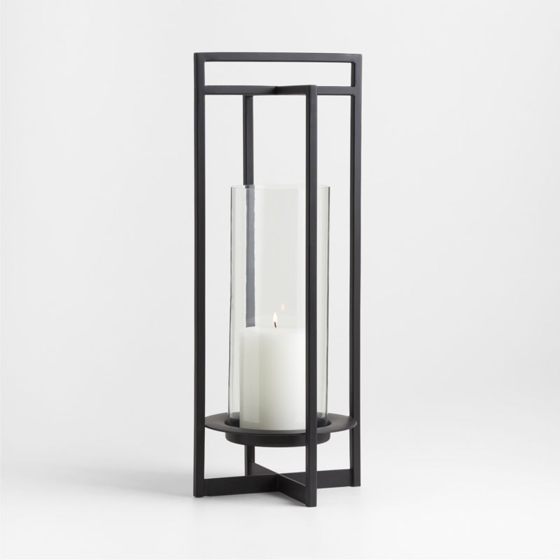 Dune Medium Black Metal Outdoor Lantern 24"