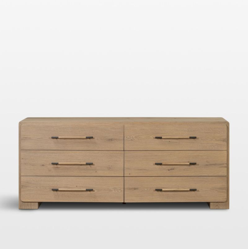 Eden 77" Aged Smoke Oak 6-Drawer Dresser