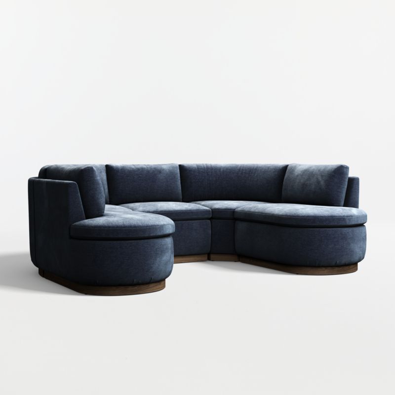 Leandro Hazel Green Double L-Shaped Loveseat Dining Banquette with