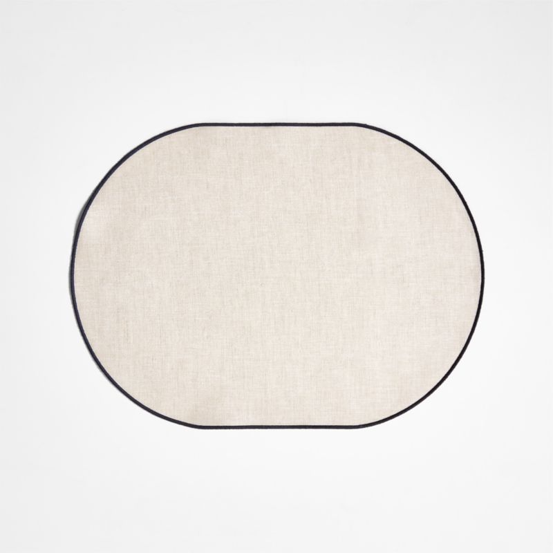 Elevated Linen Easy Care Black Placemat
