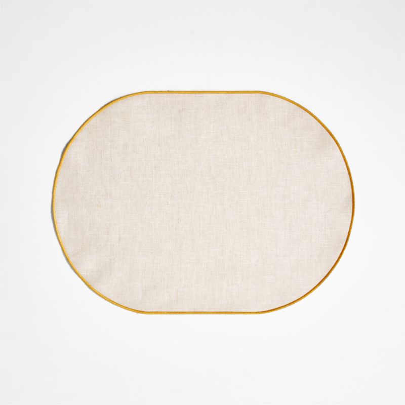 Elevated Linen Easy Care Yellow Placemat