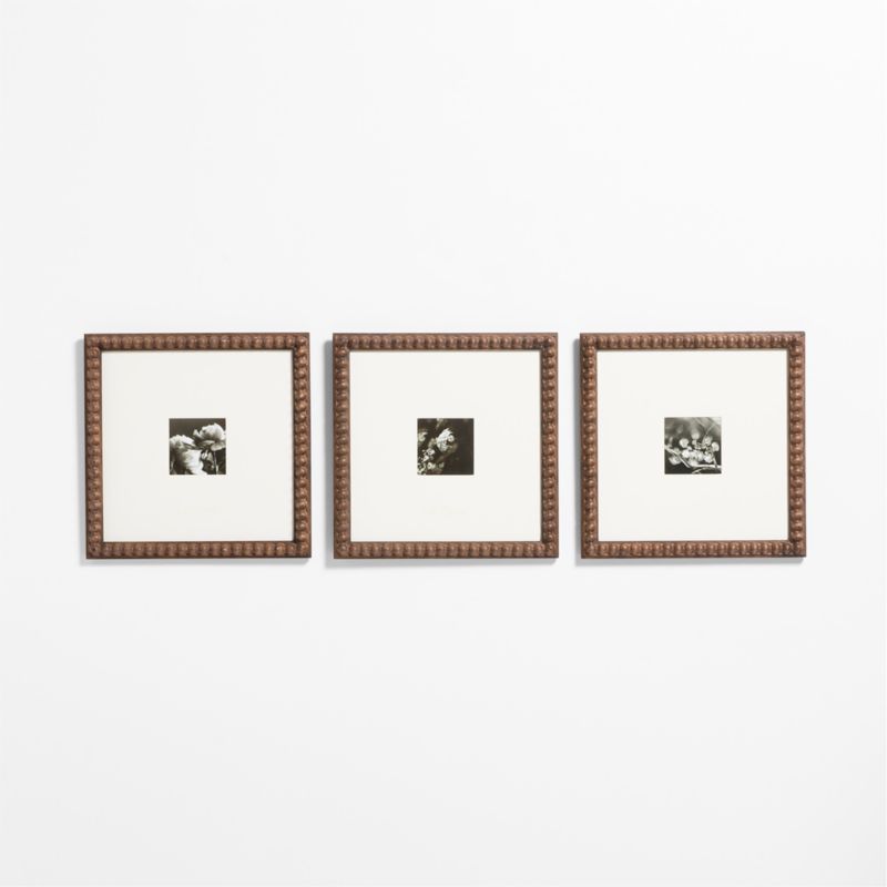 Elmhurst Beaded Walnut Gallery Wall Frames Set of 3