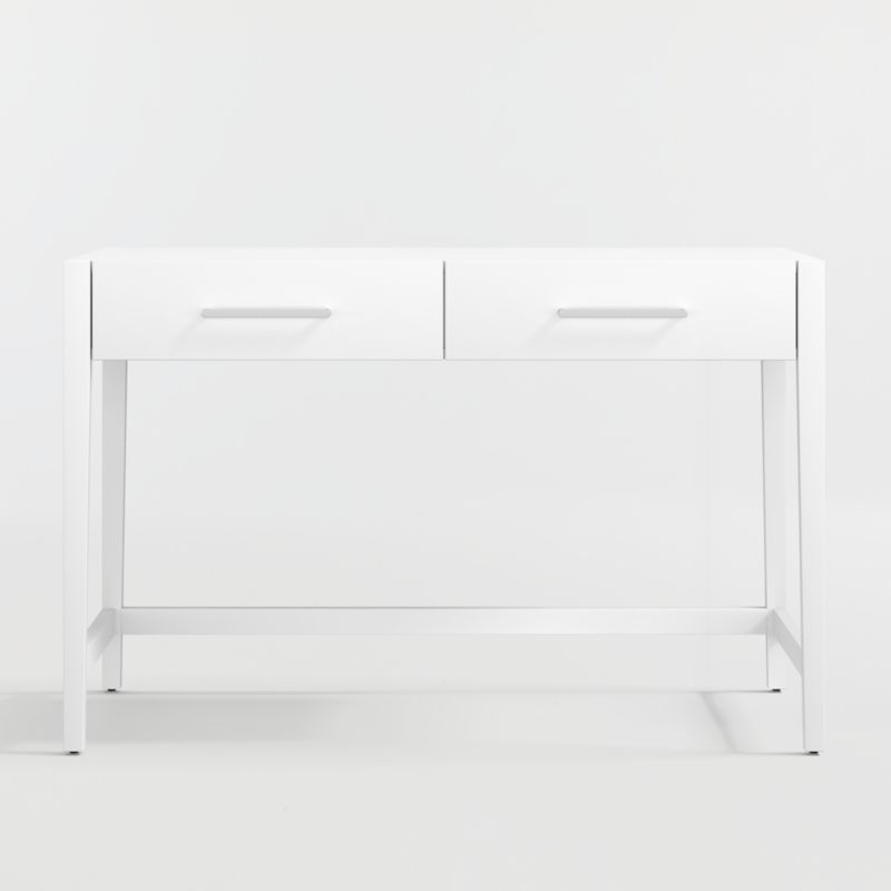 Ever Simple Modular White Wood Wide 2-Drawer Kids Desk