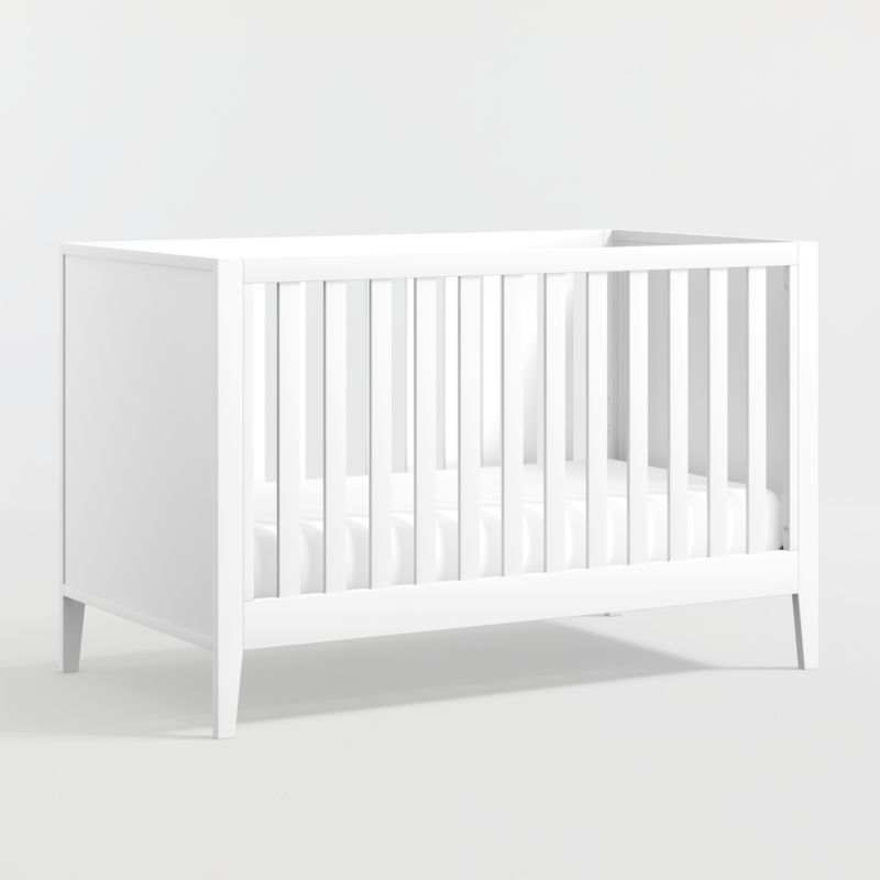 Ever Simple White Wood Convertible Crib