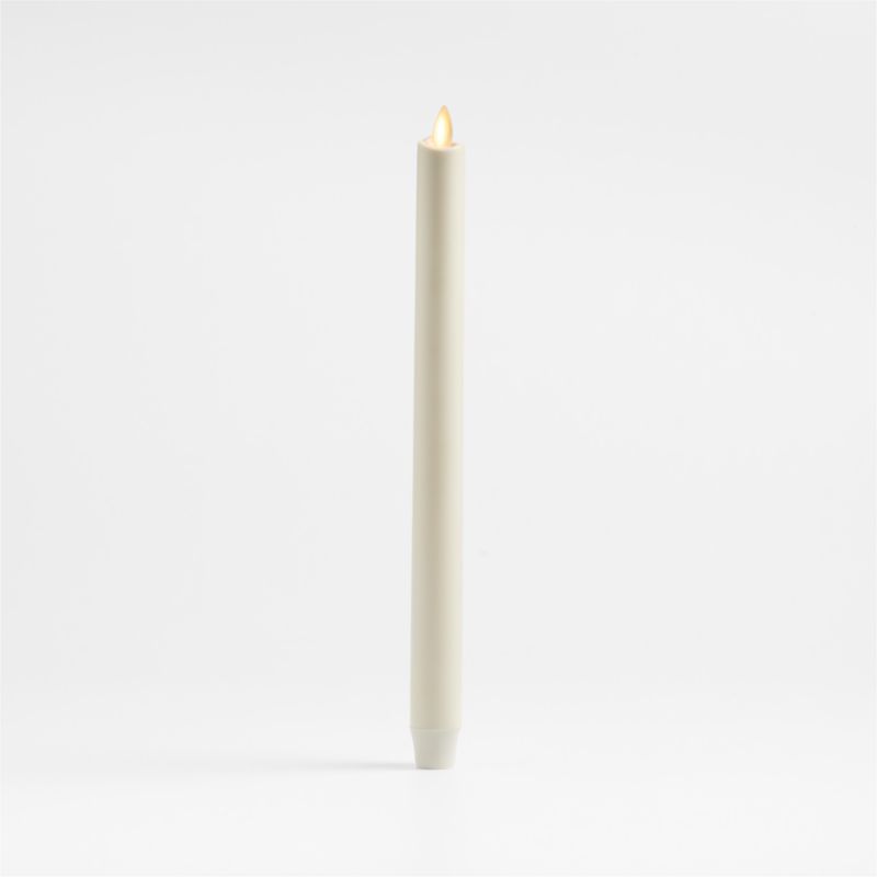 Flicker Flameless White Taper Candle 12"