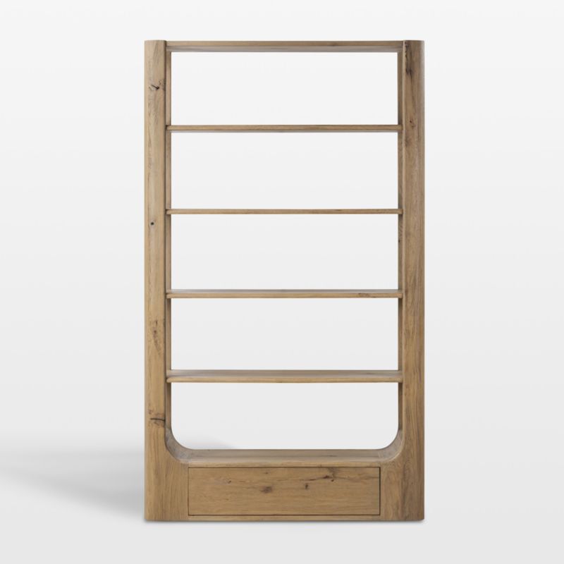 【新品】Magical Furniture Brass side shelf Worlds Away Harris Modern Classic Burl Wood Antique Brass Etagere