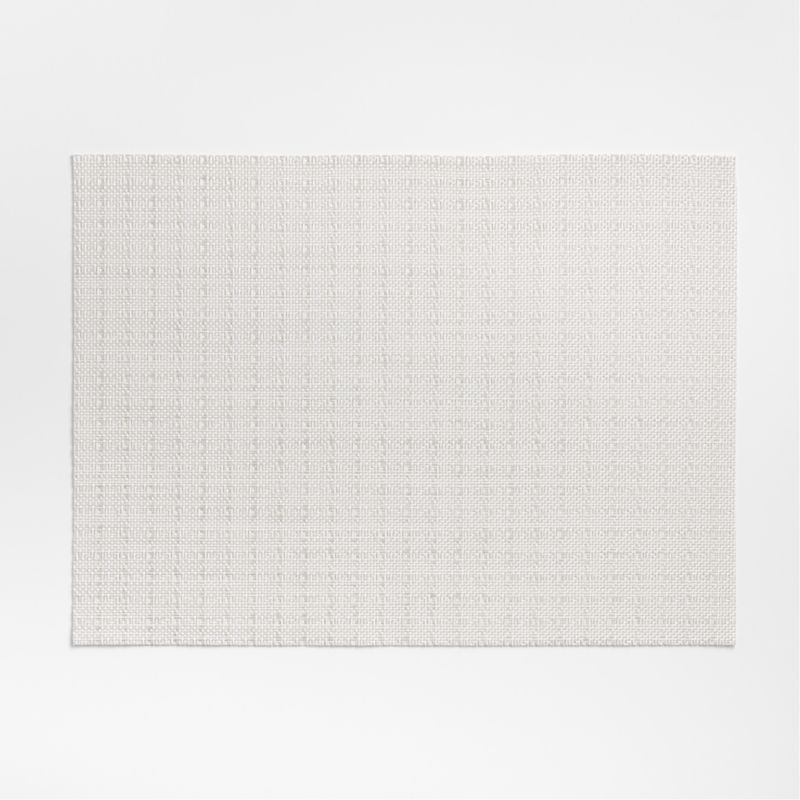 Chilewich ® Rectangular Folly White Neutral Easy-Clean Vinyl Placemat