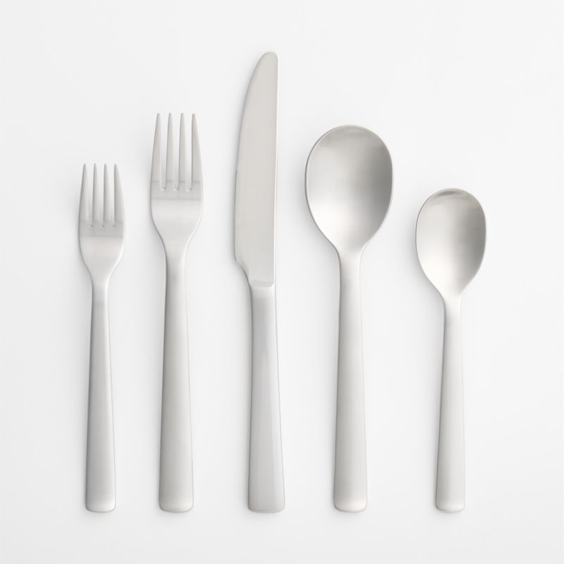 Caesna Air 5-Piece Silver Metallic Place Setting by Robert Welch +