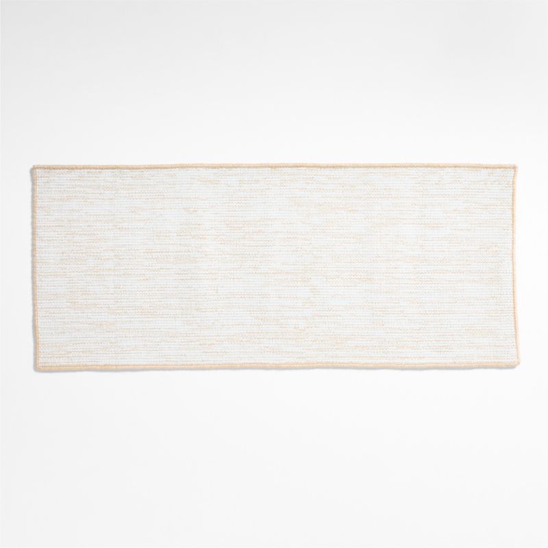 Frame Performance White and Natural Indoor/Outdoor Double Doormat 24"x57"