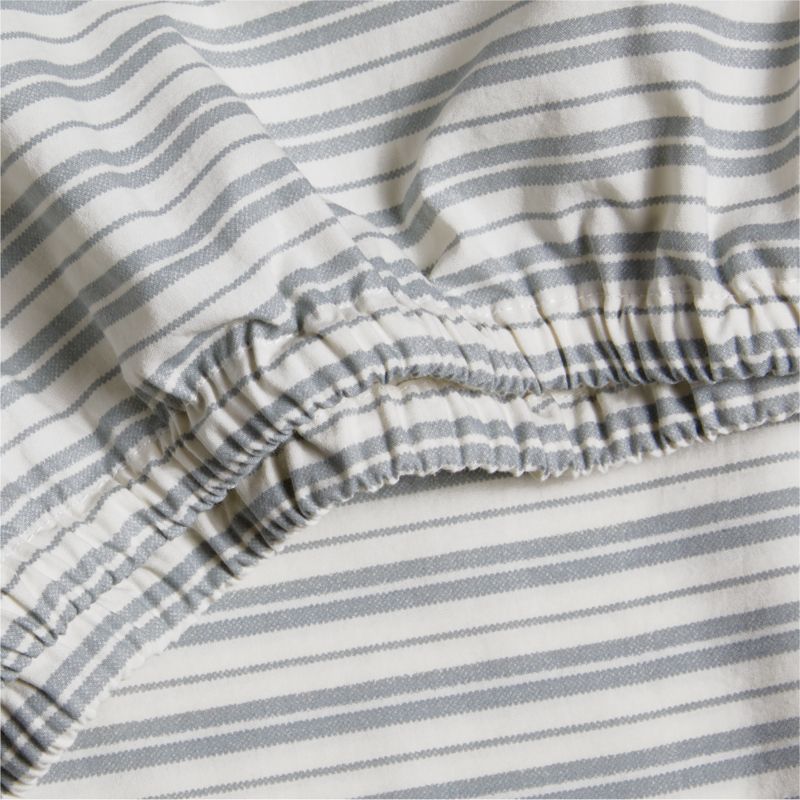 Frenchie Natural Taupe Organic Cotton Baby Crib Fitted Sheet by Leanne Ford