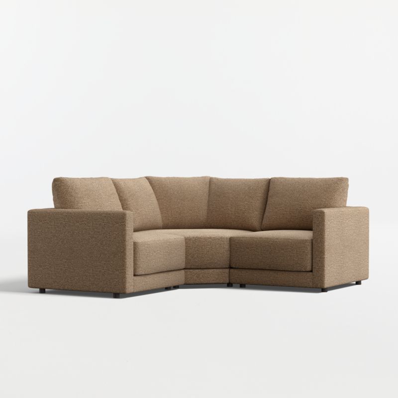 Gather 3-Piece L-Shaped Small Space Wedge Sectional Sofa