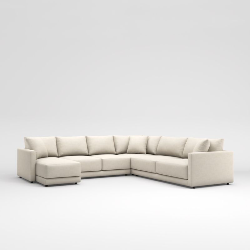Gather Deep 4-Piece L-Shaped Sectional Sofa with Chaise Lounge