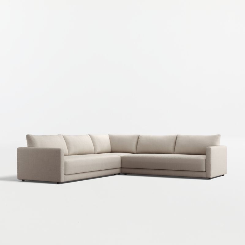 Gather Deep 3-Piece L-Shaped Bench Sectional Sofa