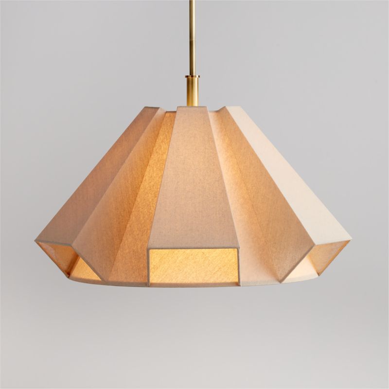 Gavin Geometric Linen Pendant Light 26"