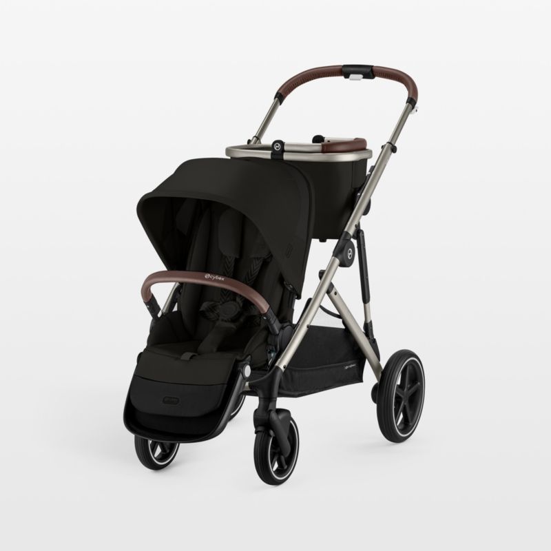 lightweight stroller for newborn and toddler Maxi Cosi Oxford Cabin Travel frame-style_fat-tire level UPF 50+ sunshade Color:RAT 30 BROWN Patagonia Glacier, Mountain &