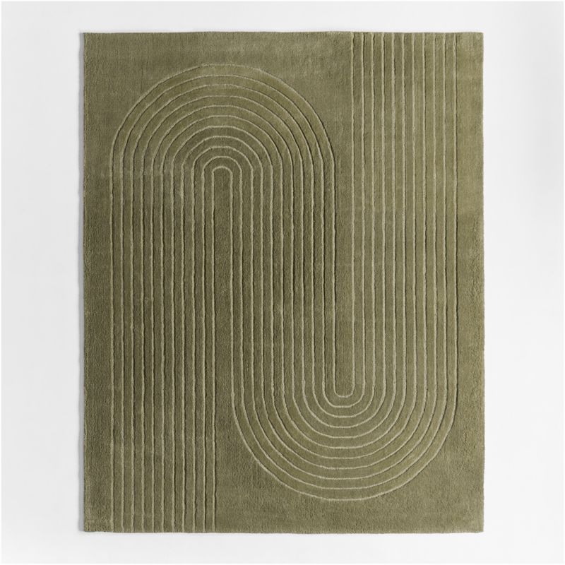 Geo Carved Verte Green Kids Performance Area Rug 8'x10'