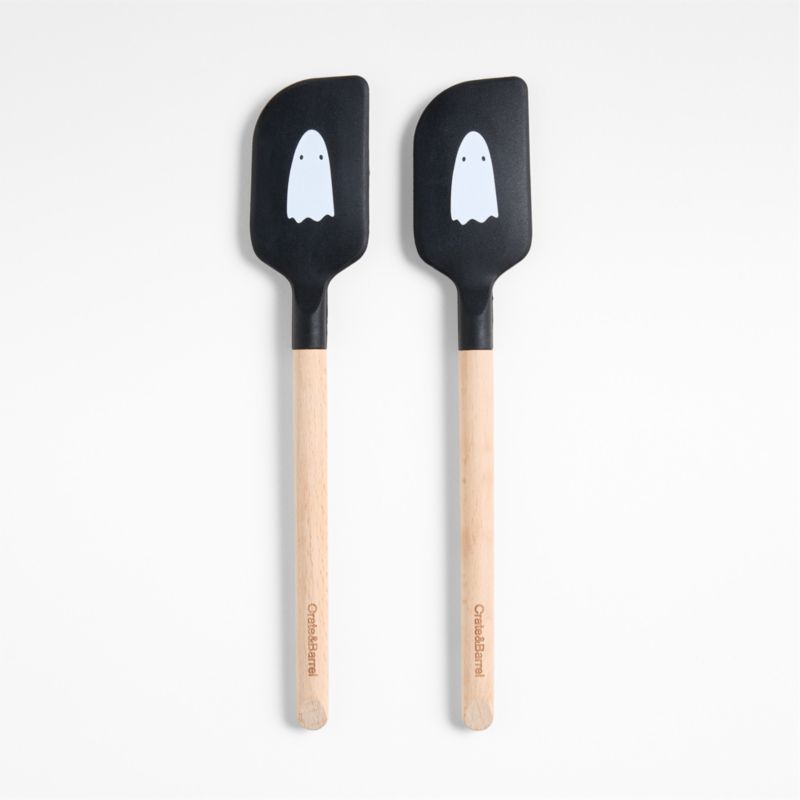 Ghost Silicone and Wood Mini Spatula, Set of 2