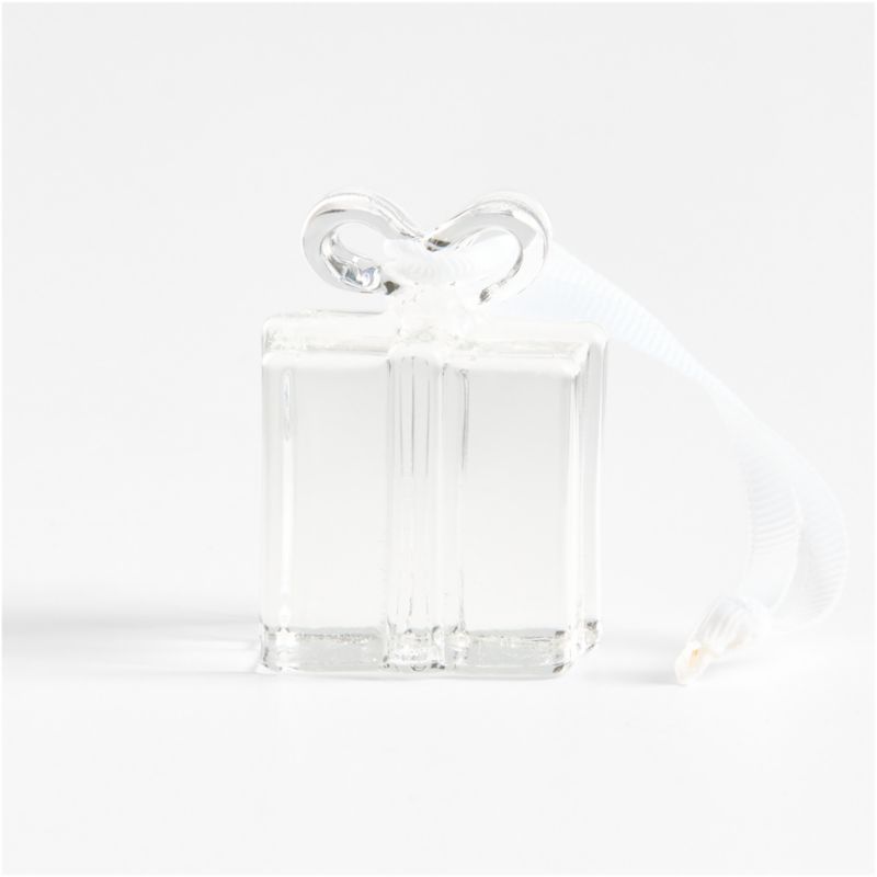 Glass Present Christmas Tree Ornament, Set of 4