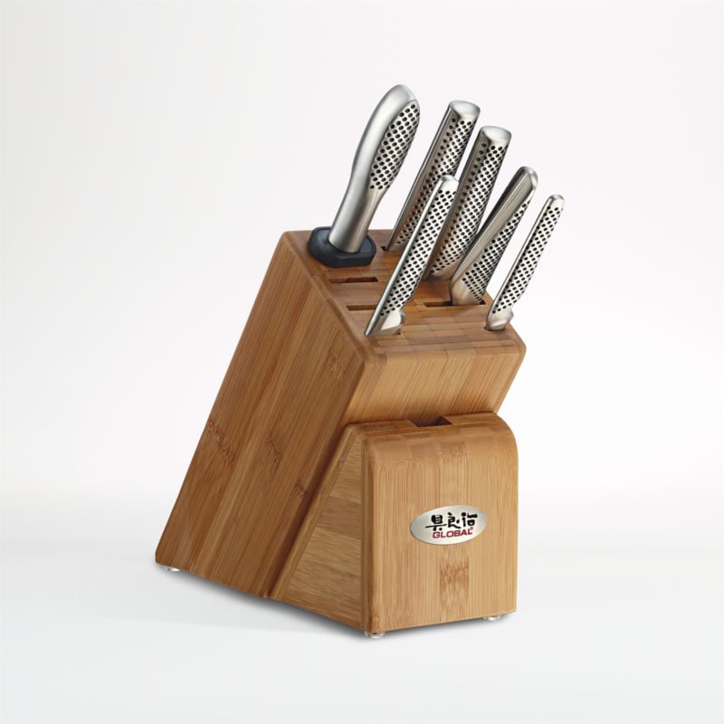 Global ® Classic Cutlery Takashi 7-Piece Wood Block Knife Set