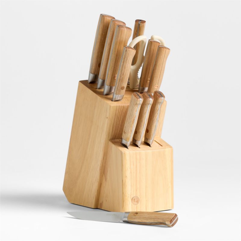 Greenpan™ Elite Light Pakka Wood 13-Piece Knife Block Set
