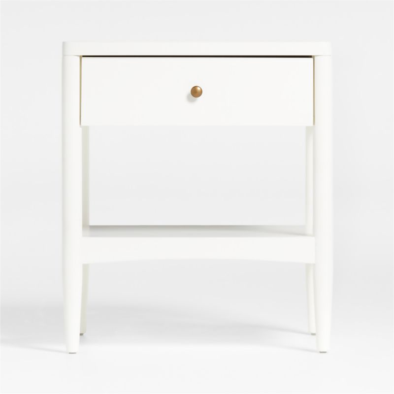 Hampshire White Wood Kids Nightstand with Drawer