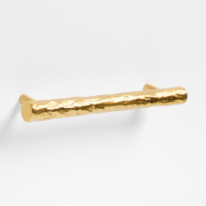 Forged 6" Brushed Brass Cabinet Pull