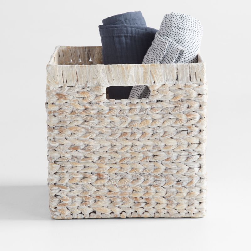 Homespun Washed Wicker Shelf Storage Bin by Leanne Ford, Set of 4