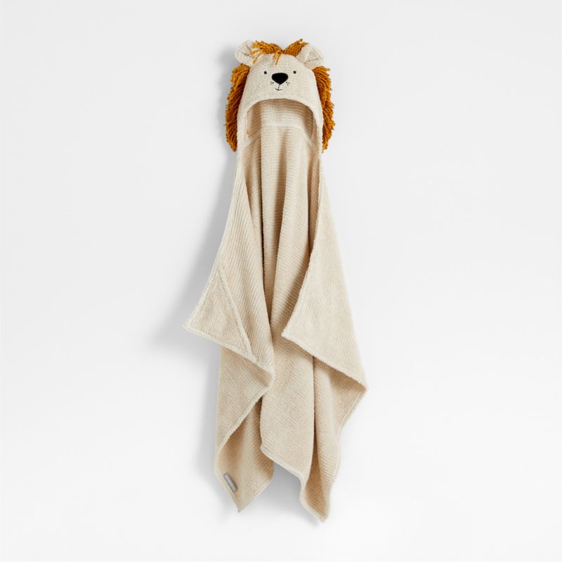 Bear Smoke Blue Organic Cotton Hooded Baby Towel