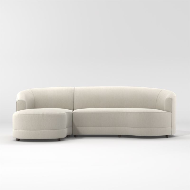Infiniti 2-Piece Curved Sectional Sofa with Chaise Lounge