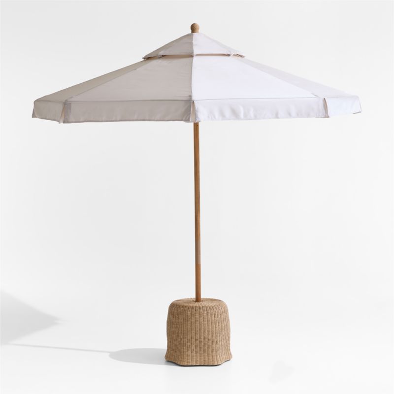 backyard creations polycrete black 48 lb patio umbrella base Backyard Creations Black Polycrete 48 lb. Patio Umbrella Base at Menards