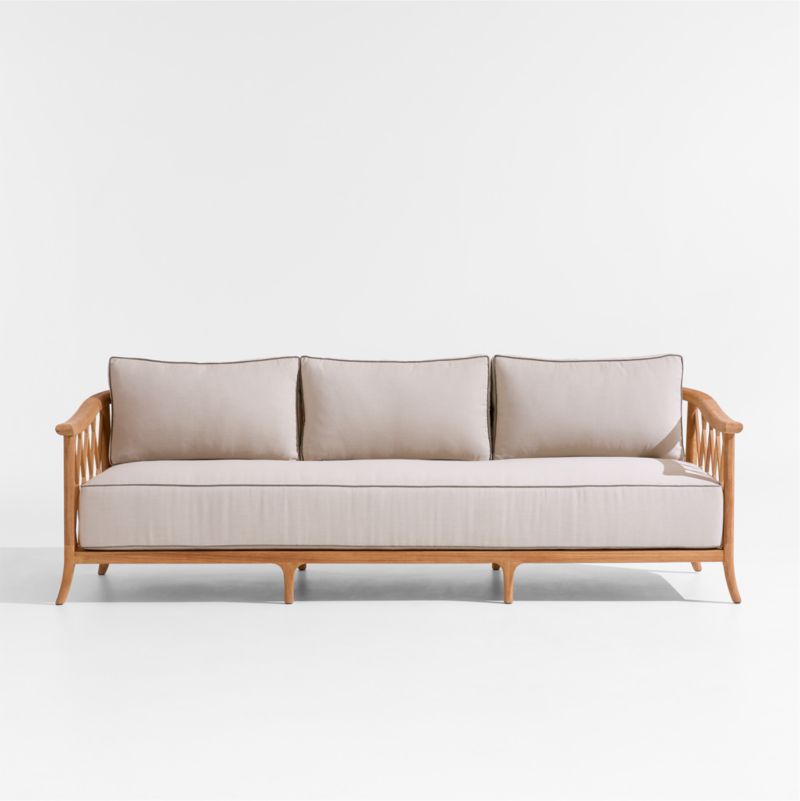 The Hartford 90" Wood Outdoor Sofa by Jake Arnold
