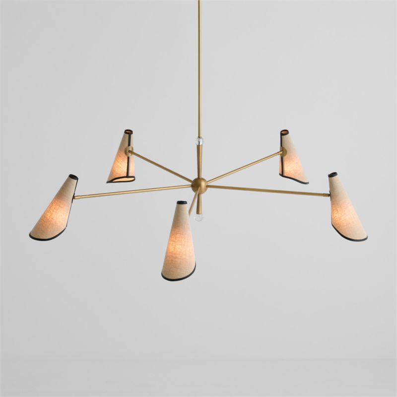 Rivet 5-Arm Chandelier by Jeremiah Brent 56"