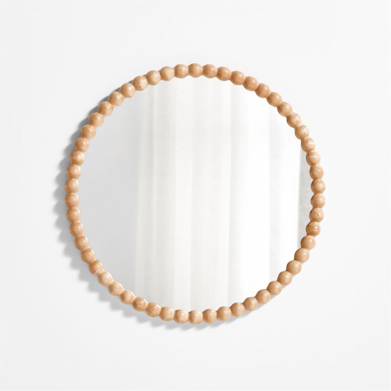 Jenny Lind Maple Wood Round Kids Wall Mirror