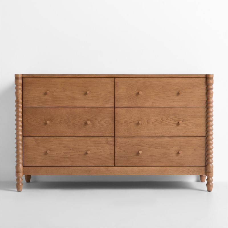 Jenny Lind 54" Deep Brown Wood Wide 7-Drawer Kids Dresser + Reviews | Crate  & Kids